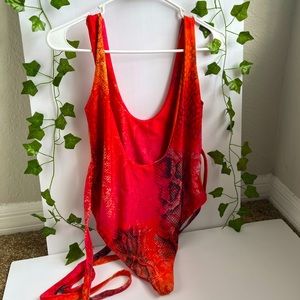 Snake pattern one piece